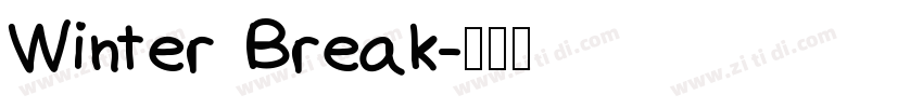 Winter Break字体转换